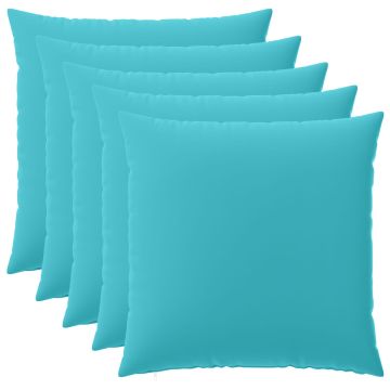 Federa 6 pcs HEERLEN Turchese 60 x 60 cm Poliestere