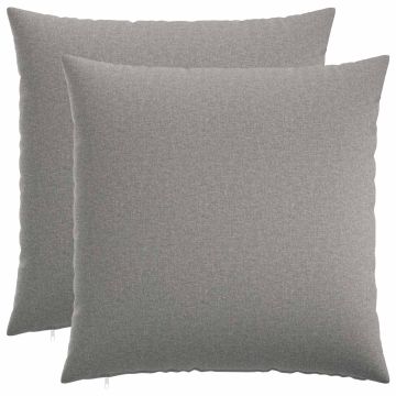 Federa 2 pz HEERLEN Grigio Nuvola 65 x 65 cm Tessuto