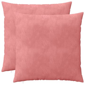 Federa 2 pcs HEERLEN Rosa 65 x 65 cm Velluto