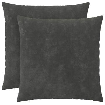 Federa 2 pcs HEERLEN Antracite 65 x 65 cm Fleece in microfibra