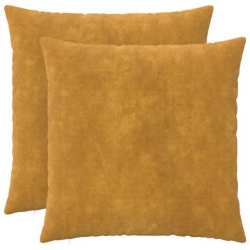 Federa 2 pcs HEERLEN Giallo 65 x 65 cm Fleece in microfibra