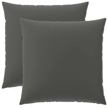 Federa 2 pcs HEERLEN Antracite 65 x 65 cm Poliestere
