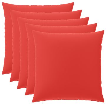 Federa 6 pcs HEERLEN Rosso 65 x 65 cm Poliestere