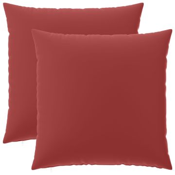 Federa 2 pcs HEERLEN Rosso Vino 65 x 65 cm Poliestere