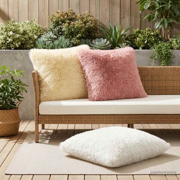 Federa 6 pcs HEERLEN Bianco 65 x 65 cm Fleece PV