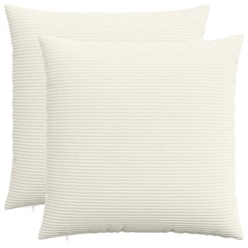 Federa 2 pcs HEERLEN Crema 70 x 70 cm corduroy