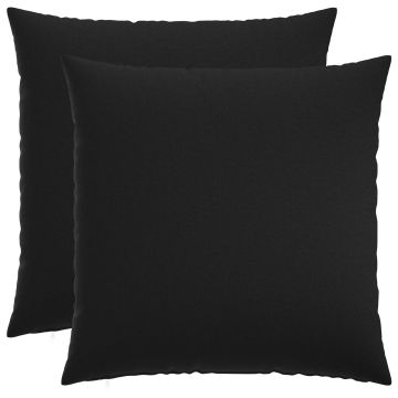 Federa 2 pz HEERLEN Nero 80 x 80 cm Tessuto
