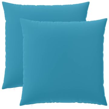 Federa 2 pcs HEERLEN Azzurro 80 x 80 cm Poliestere