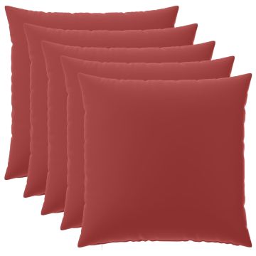Federa 6 pcs HEERLEN Rosso Vino 80 x 80 cm Poliestere