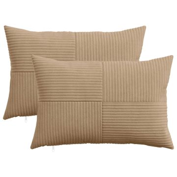 Federa 2 pcs ALMELO Marrone 30 x 50 cm corduroy