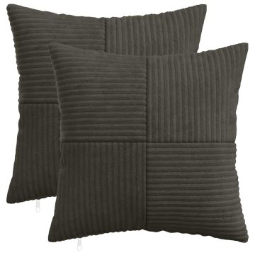 Federa 2 pcs ALMELO Antracite 35 x 35 cm corduroy