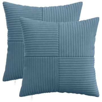 Federa 2 pcs ALMELO Blu 40 x 40 cm corduroy