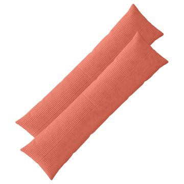 Federa 2 pcs ALMELO Rosso Arancio 40 x 145 cm corduroy