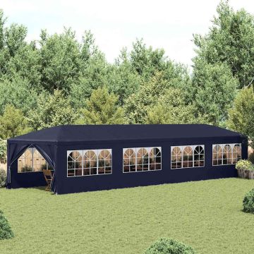 Gazebo da Giardino 3x12 m Blu