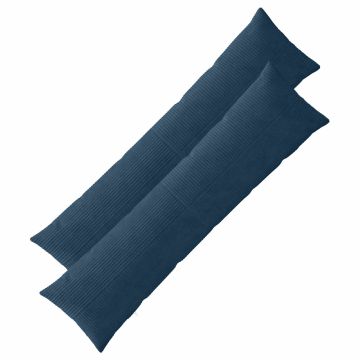 Federa 2 pcs ALMELO Blu navy 40 x 145 cm corduroy