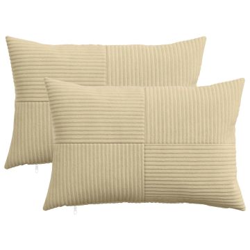 Federa 2 pcs ALMELO Grigio Verde 40 x 60 cm corduroy