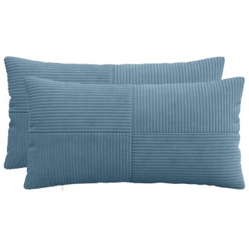 Federa 2 pcs ALMELO Blu 40 x 70 cm corduroy