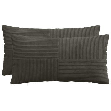 Federa 2 pcs ALMELO Antracite 40 x 70 cm corduroy