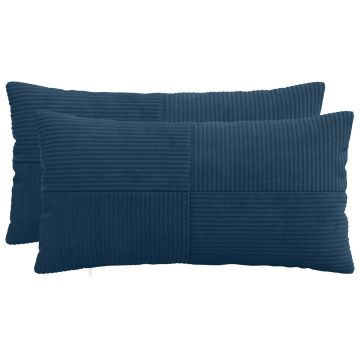 Federa 2 pcs ALMELO Blu navy 40 x 70 cm corduroy