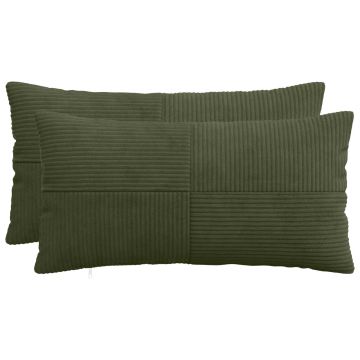 Federa 2 pcs ALMELO Verde 40 x 70 cm corduroy