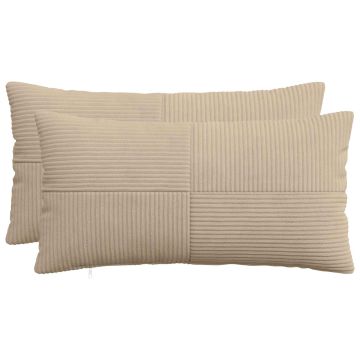 Federa 2 pcs ALMELO Tortora 40 x 70 cm corduroy