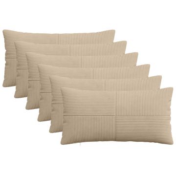 Federa 6 pcs ALMELO Tortora 40 x 70 cm corduroy