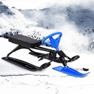 Slittino da Neve con Volante Nero e Blu