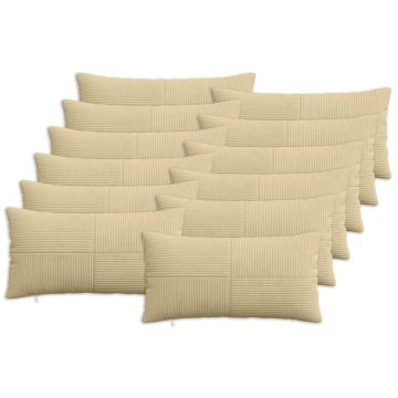 Federa 12 pcs ALMELO Grigio Verde 40 x 80 cm corduroy