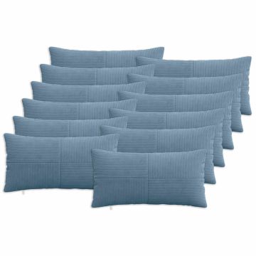 Federa 12 pcs ALMELO Blu 40 x 80 cm corduroy