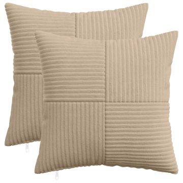 Federa 2 pcs ALMELO Tortora 45 x 45 cm corduroy