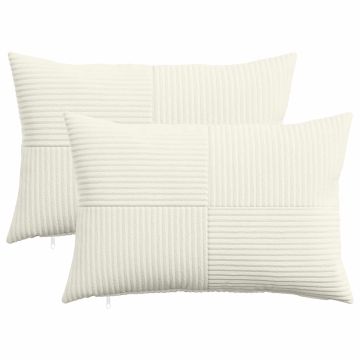 Federa 2 pcs ALMELO Crema 50 x 70 cm corduroy