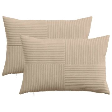 Federa 2 pcs ALMELO Tortora 50 x 70 cm corduroy