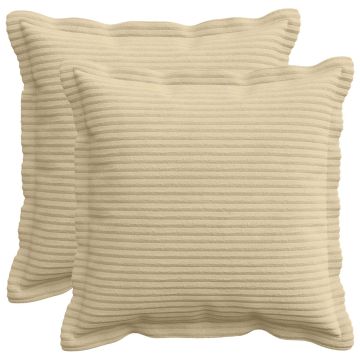 Federa 2 pz HOUTEN Grigio Verde Chiaro 30 x 30 cm corduroy
