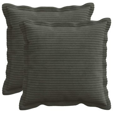Federa 2 pz HOUTEN Antracite 30 x 30 cm corduroy