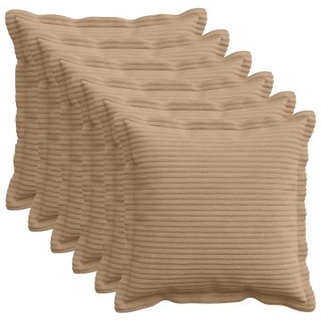Federa 6 pz HOUTEN Marrone 30 x 30 cm corduroy