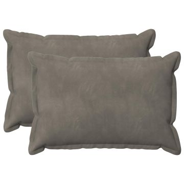 Federa 2 pcs HOUTEN Grigio Chiaro 30 x 50 cm Velluto