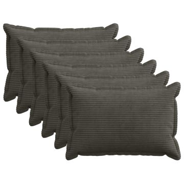 Federa 6 pz HOUTEN Antracite 30 x 50 cm corduroy