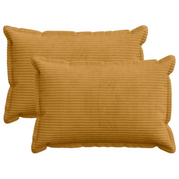 Federa 2 pz HOUTEN Giallo 30 x 50 cm corduroy