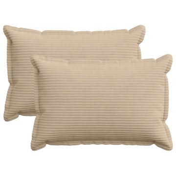 Federa 2 pz HOUTEN Tortora 30 x 50 cm corduroy