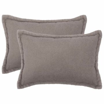 Federa 2 pcs HOUTEN Grigio Chiaro 30 x 50 cm Bouclé