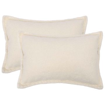 Federa 2 pcs HOUTEN Crema 30 x 50 cm Bouclé