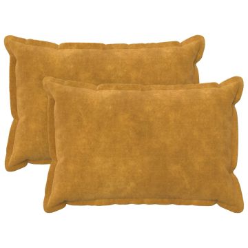 Federa 2 pcs HOUTEN Giallo 30 x 50 cm Fleece in microfibra