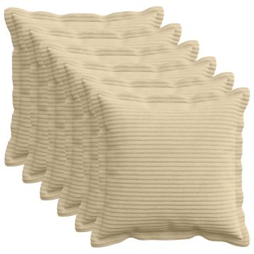 Federa 6 pz HOUTEN Grigio Verde Chiaro 35 x 35 cm corduroy