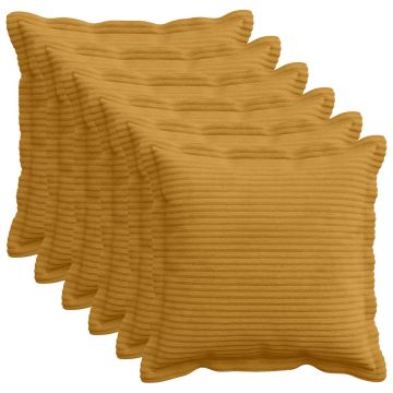 Federa 6 pz HOUTEN Giallo 35 x 35 cm corduroy