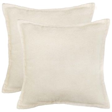 Federa 2 pcs HOUTEN Crema 35 x 35 cm Bouclé