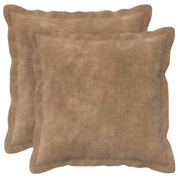 Federa 2 pcs HOUTEN Tortora 35 x 35 cm Fleece in microfibra