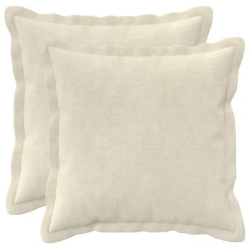 Federa 2 pcs HOUTEN Crema 35 x 35 cm Fleece in microfibra