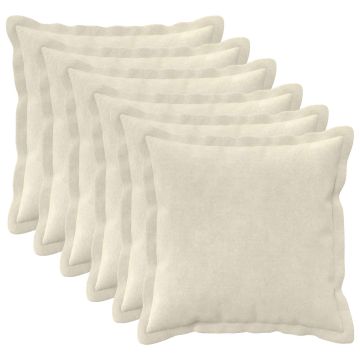 Federa 6 pcs HOUTEN Crema 35 x 35 cm Fleece in microfibra