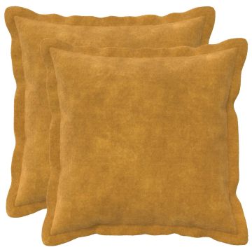Federa 2 pcs HOUTEN Giallo 35 x 35 cm Fleece in microfibra