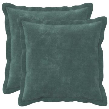 Federa 2 pcs HOUTEN Blu mare 35 x 35 cm Fleece in microfibra